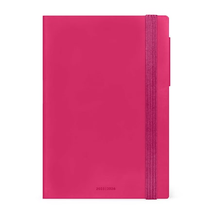 Agenda semana vista 16 meses 25/26 medium Legami Rasperry Multilingüe