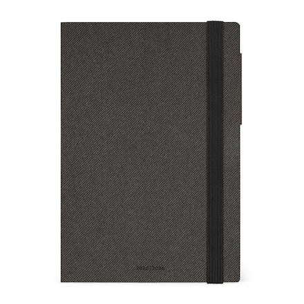 Agenda semana vista 16 meses 25/26 medium Legami Deep Graphite Multilingüe