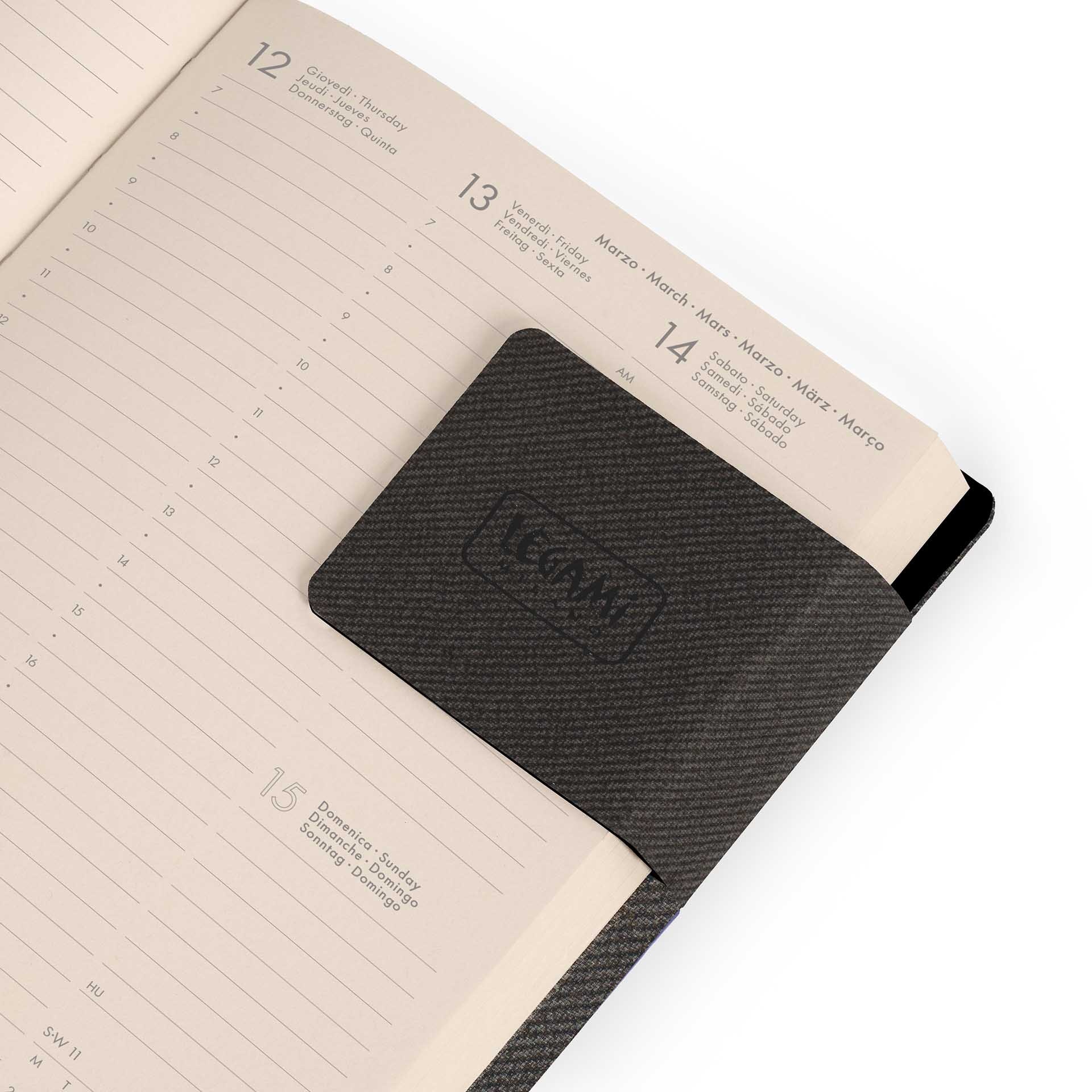 Agenda semana vista 16 meses 25/26 medium Legami Deep Graphite Multilingüe Negro-6