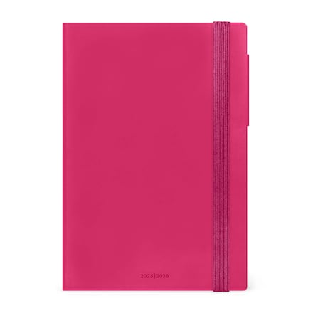 Agenda 1 día página 16 meses  25/26 Legami Rasperry multilingüe