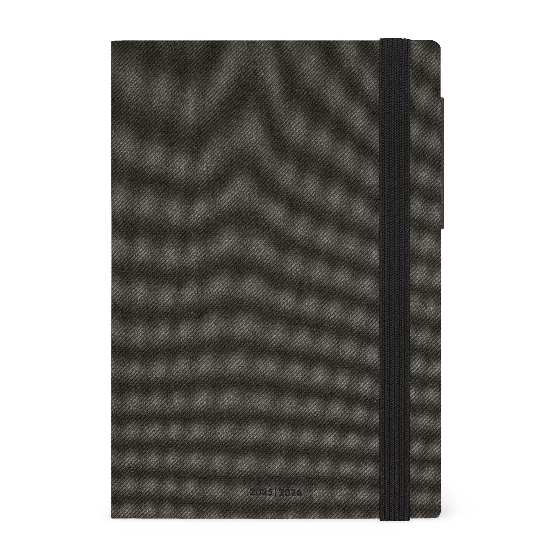 Agenda 1 día página 16 meses 25/26 Legami Deep Graphite multilingüe Negro-1