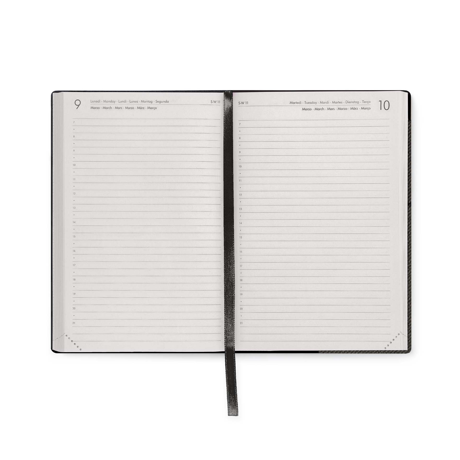 Agenda 1 día página 16 meses 25/26 Legami Deep Graphite multilingüe Negro-3