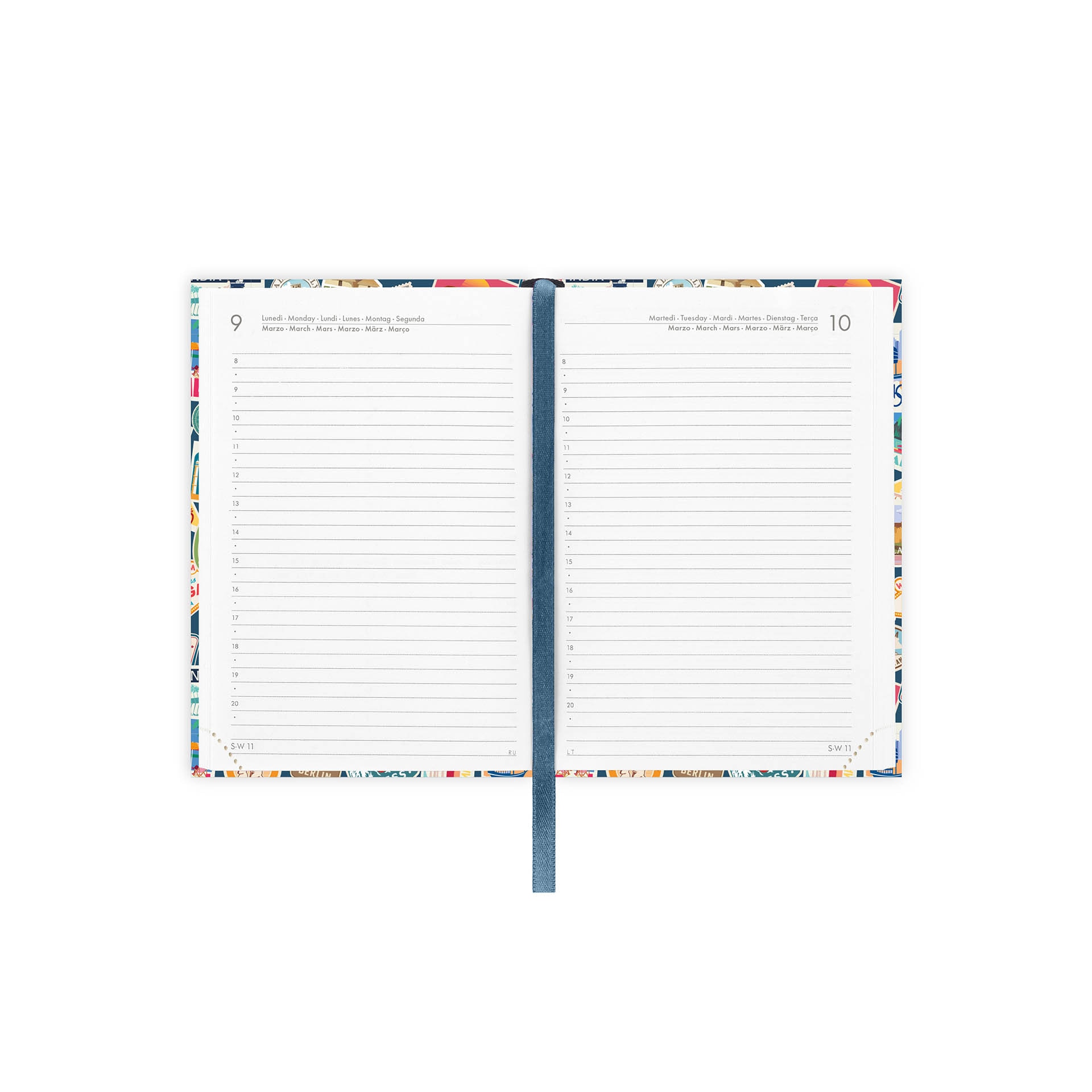 Agenda 1 día página 16 meses 25/26 Legami Travel Stickers multilingüe 3