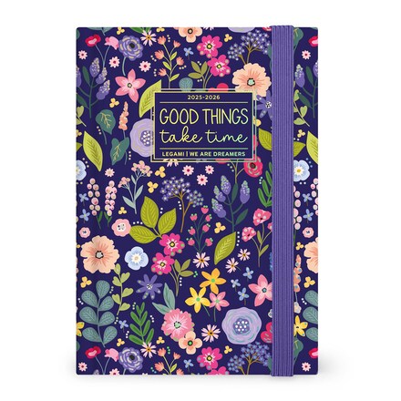 Agenda 1 día página 16 meses  25/26 Legami Flowers multilingüe