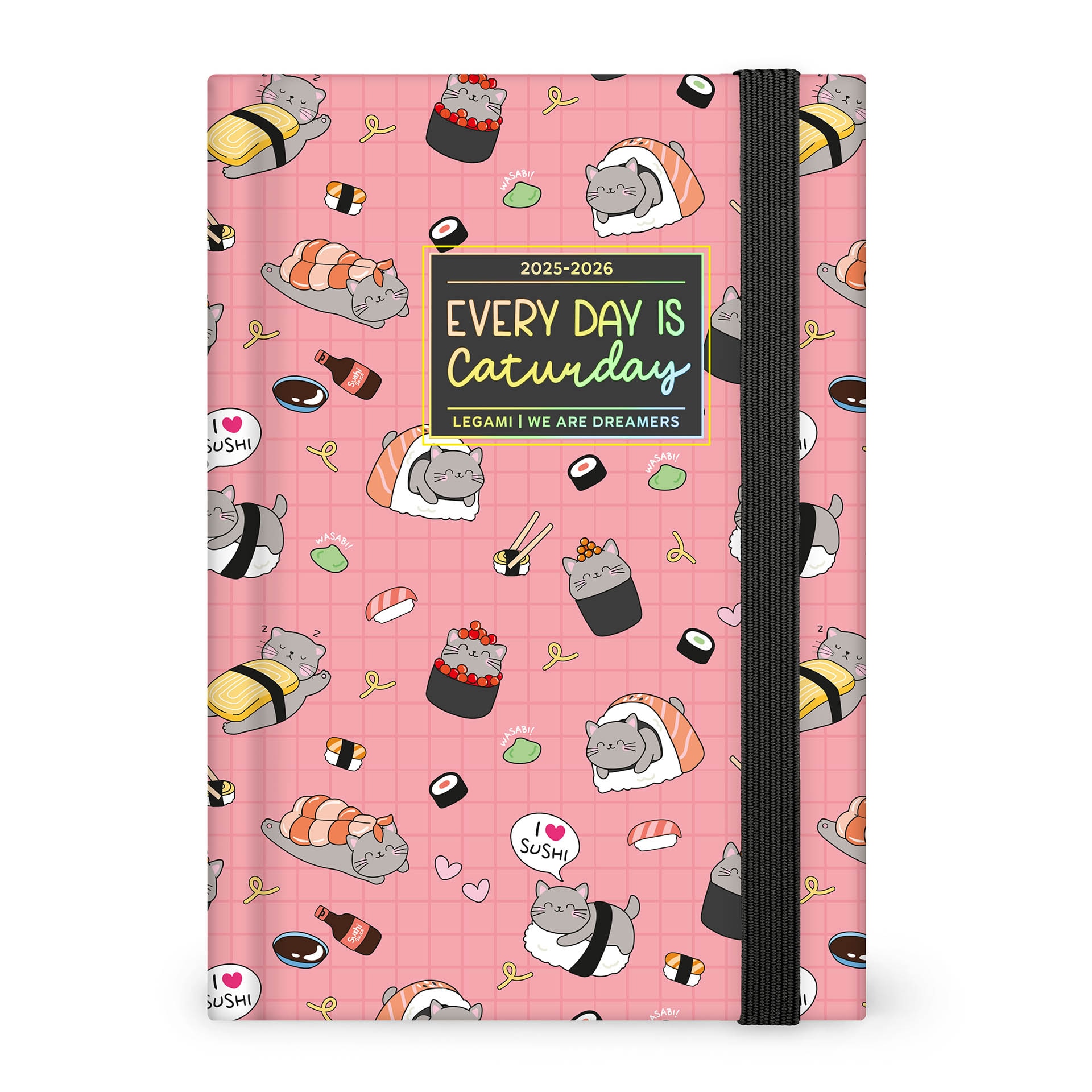 Imagen 0 de Agenda 1 día página 16 meses  25/26 Legami Sushi Cats multilingüe