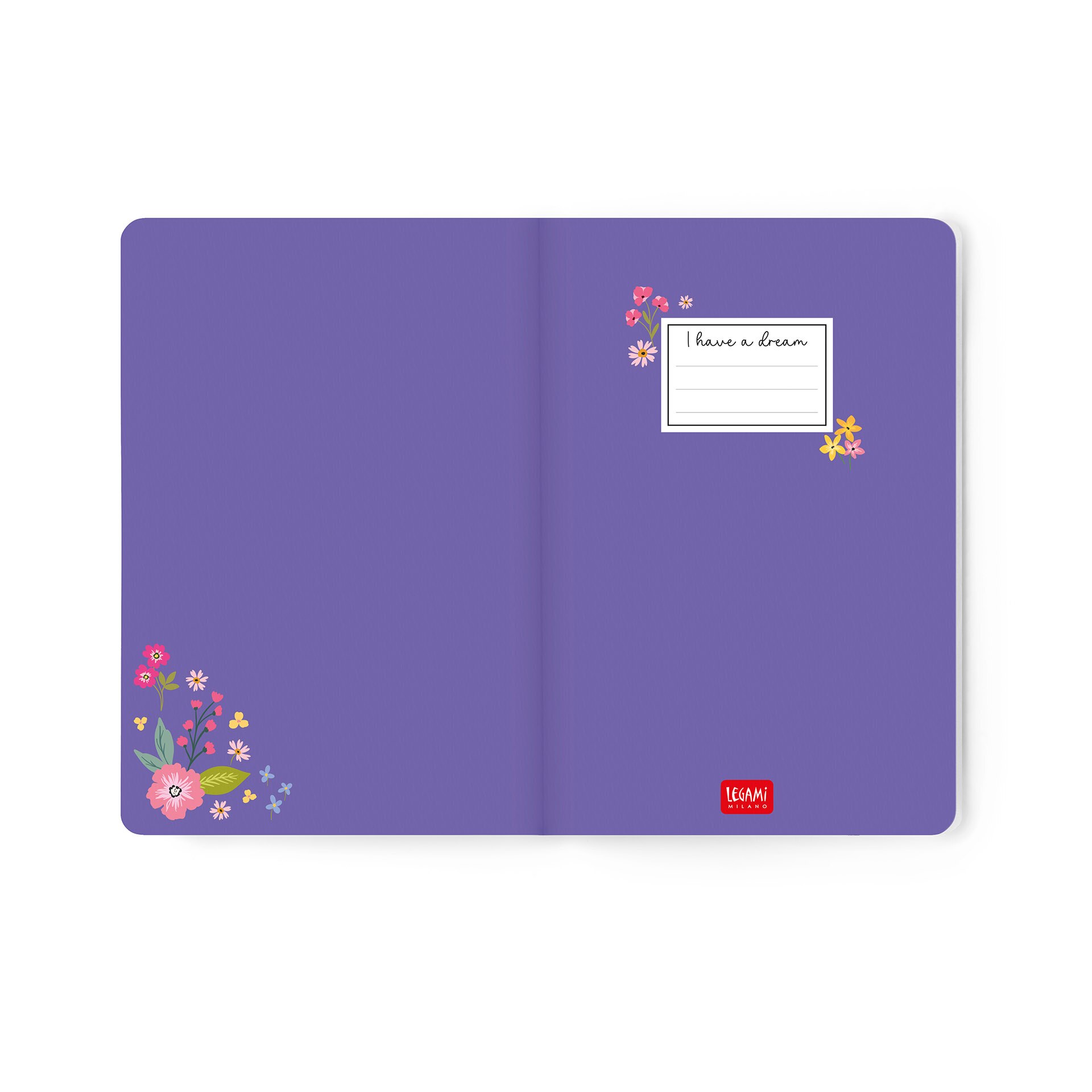 Agenda semana vista 16 meses  25/26 Legami Flowers multilingüe 4