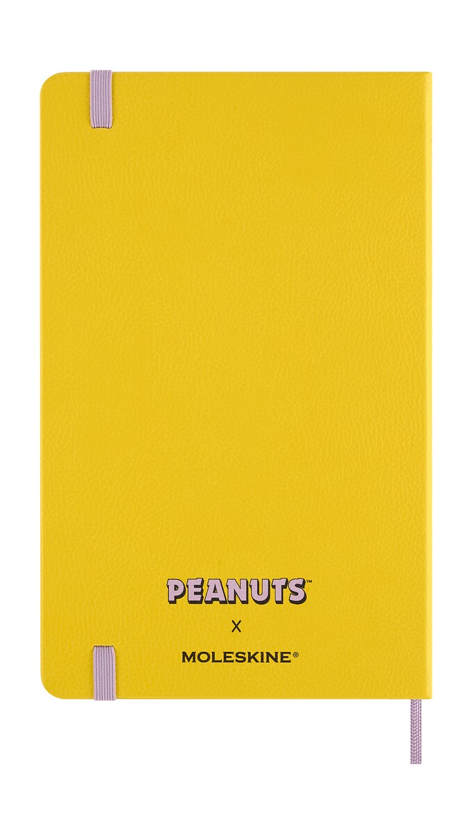 Cuaderno large hojas rayadas tapa dura edición limitada Peanuts Moleskine amarillo con ilustración Amarillo-7