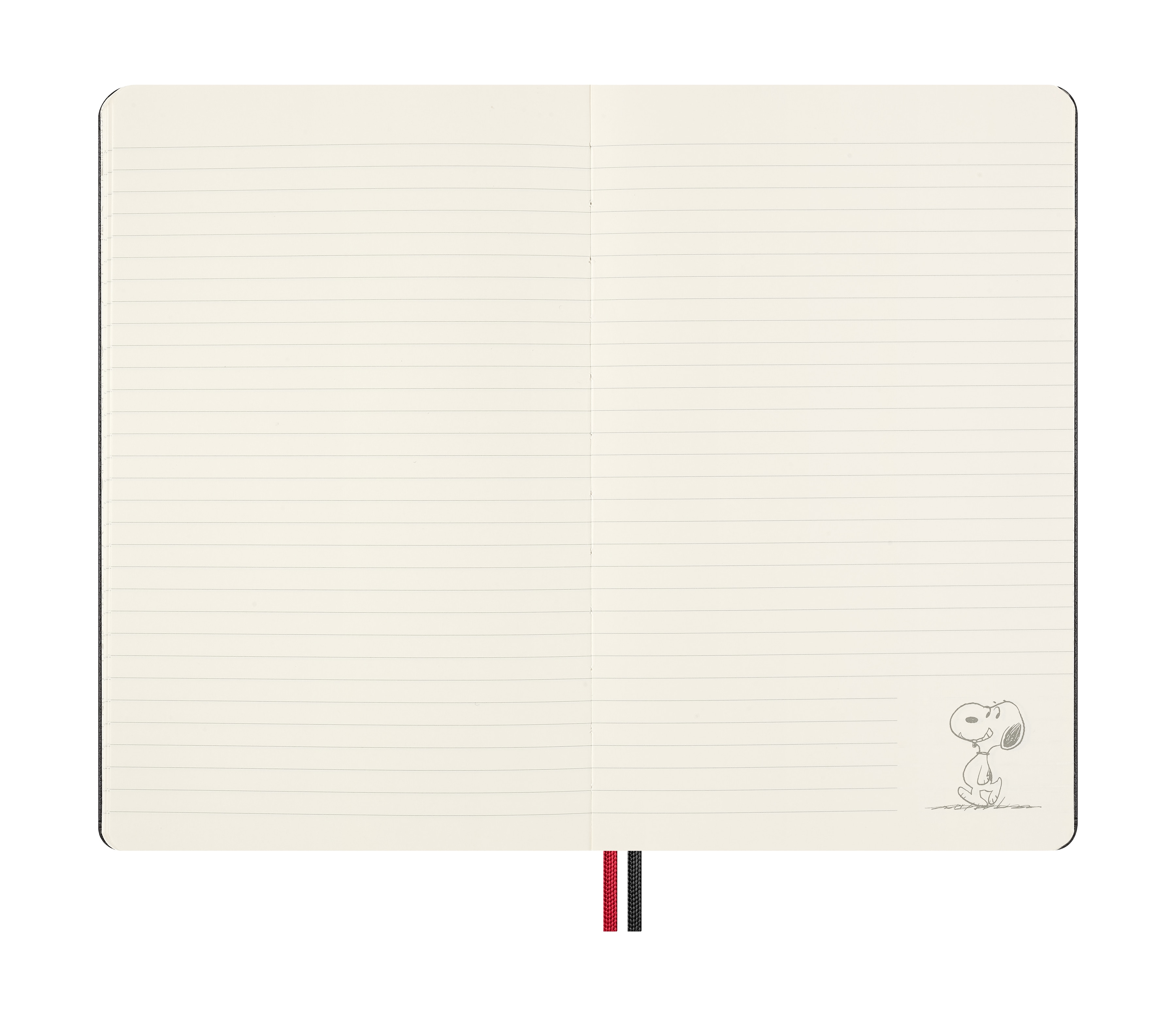 Cuaderno large hojas rayadas tapa dura edición limitada Peanuts Moleskine negro con ilustración Negro-5