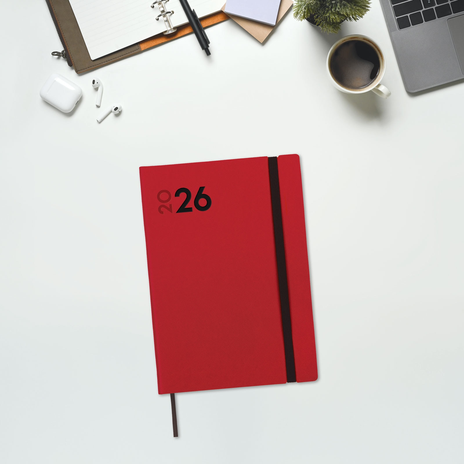 Agenda Ano 2026 Dynamic Mara Y10-140x204 mm Vista Semanal Vertical Finocam Internacional Multilingüe - Vermelho Vermelho-2
