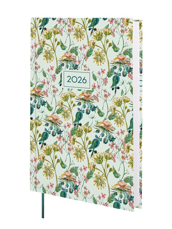 Imagem 0 de Agenda Ano 2026 Dynamic Porto Design Y10-140x204 mm 1 Día Página Botanic Finocam Multicolor Internacional Multilingüe