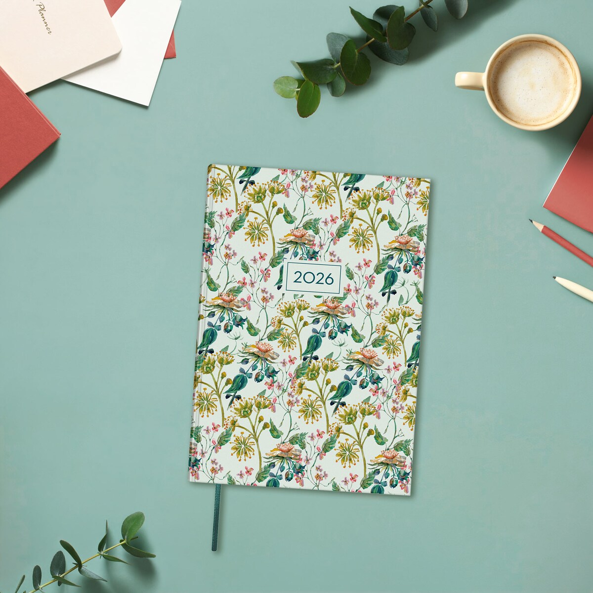 Agenda encuadernada año 2026 Dynamic Porto Design Y10-140x204 mm 1 Día Página Botanic Finocam multicolor internacional multilingüe 2