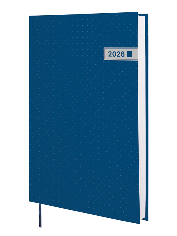 Agenda encuadernada año 2026 Dynamic Porto Y11-165x240 mm 1 Día Página Finocam azul castellano multilingüe 1