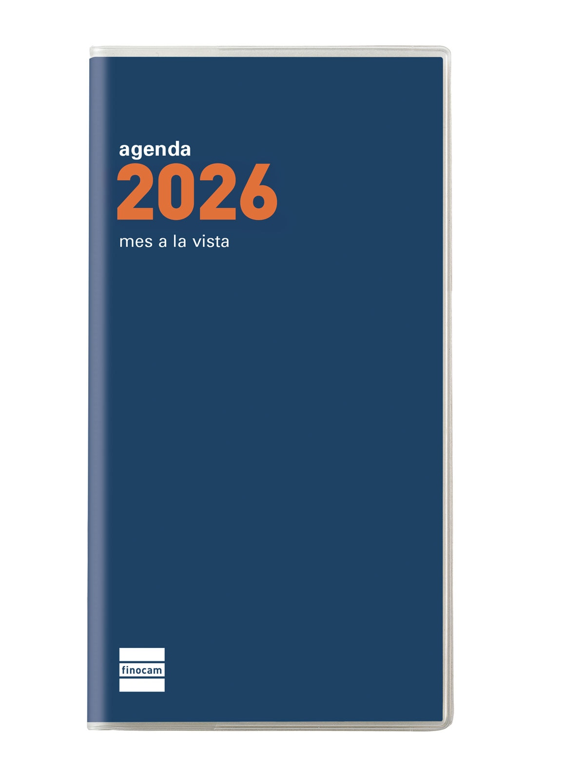 Agenda año 2026 Plana Coctel PL4-80x150 mm Mes Vista Finocam azul castellano Azul-1