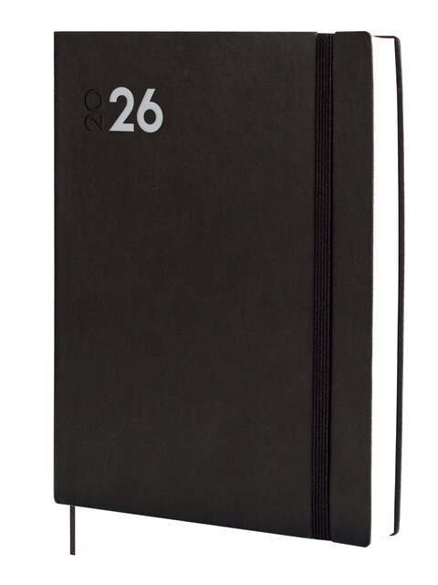 Imagen 0 de Agenda encuadernada año 2026 Dynamic Mara Y12-210x270 mm 1 Día Página Finocam negro catalán multilingüe