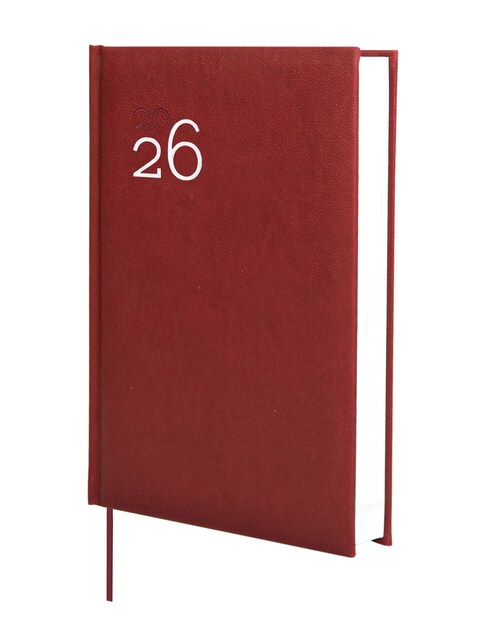 Imagen 0 de Agenda encuadernada año 2026 Dynamic Milano Y10-140x204 mm 1 Día Página Finocam burdeos catalán multilingüe