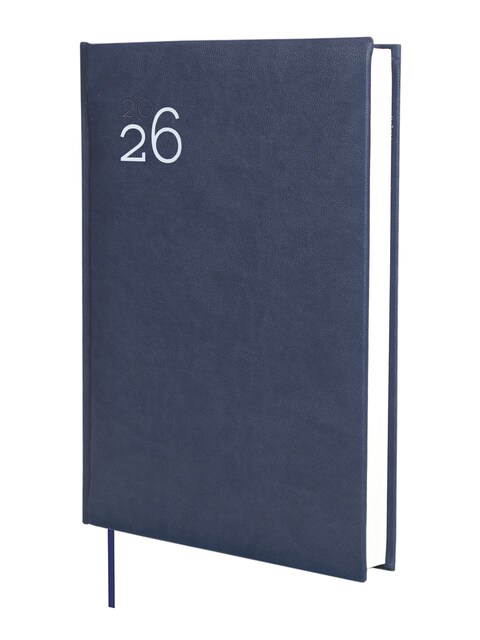 Imagen 0 de Agenda encuadernada año 2026 Dynamic Milano Y11-165x240 mm 1 Día Página Finocam azul catalán multilingüe