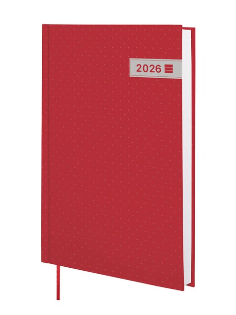 Imagen 0 de Agenda encuadernada año 2026 Dynamic Porto Y10-140x204 mm 1 Día Página Finocam rojo catalán multilingüe