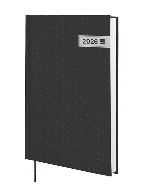 Imagen 0 de Agenda encuadernada año 2026 Dynamic Porto Y10-140x204 mm 1 Día Página Finocam negro catalán multilingüe