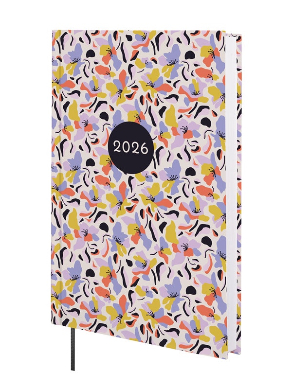 Agenda encuadernada año 2026 Dynamic Porto Design Y10-140x204 mm 1 Día Página Malva Finocam multicolor catalán multilingüe 1