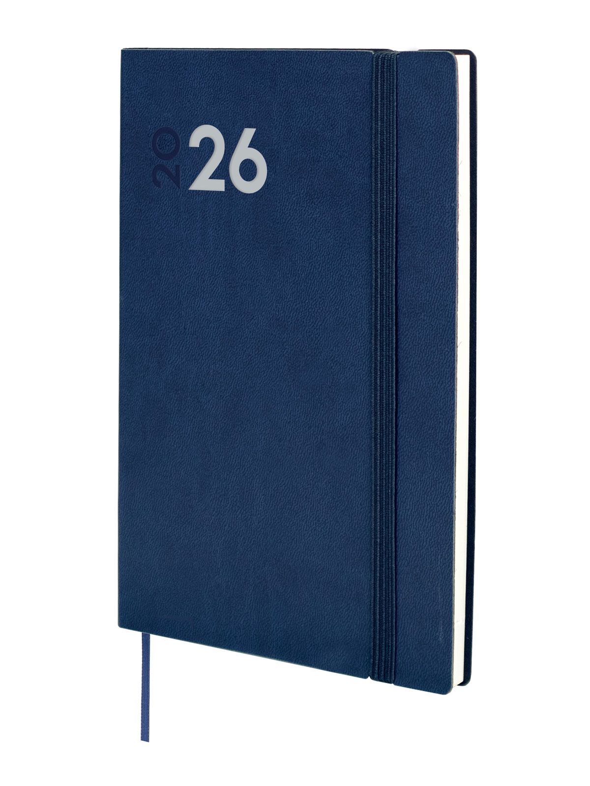 Agenda encuadernada año 2026 Dynamic Mara Y10-140x204 mm Semana Vista Horizontal Finocam azul castellano multilingüe Azul-1