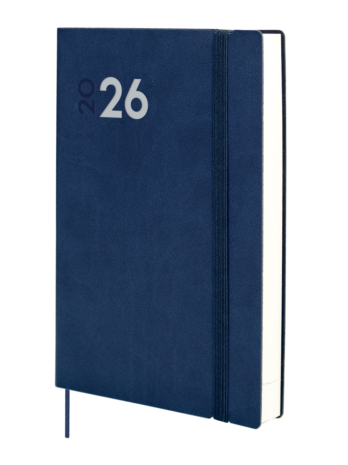 Agenda encuadernada año 2026 Dynamic Mara Y11-165x240 mm 1 Día Página Finocam azul castellano multilingüe Azul-1
