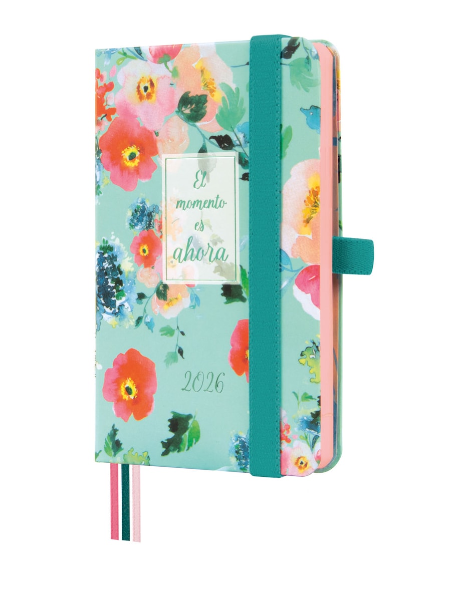 Agenda encuadernada año 2026 Mínimal Design M2-82x127 mm Semana Vista Horizontal Ahora Finocam multicolor castellano multilingüe Multicolor-1