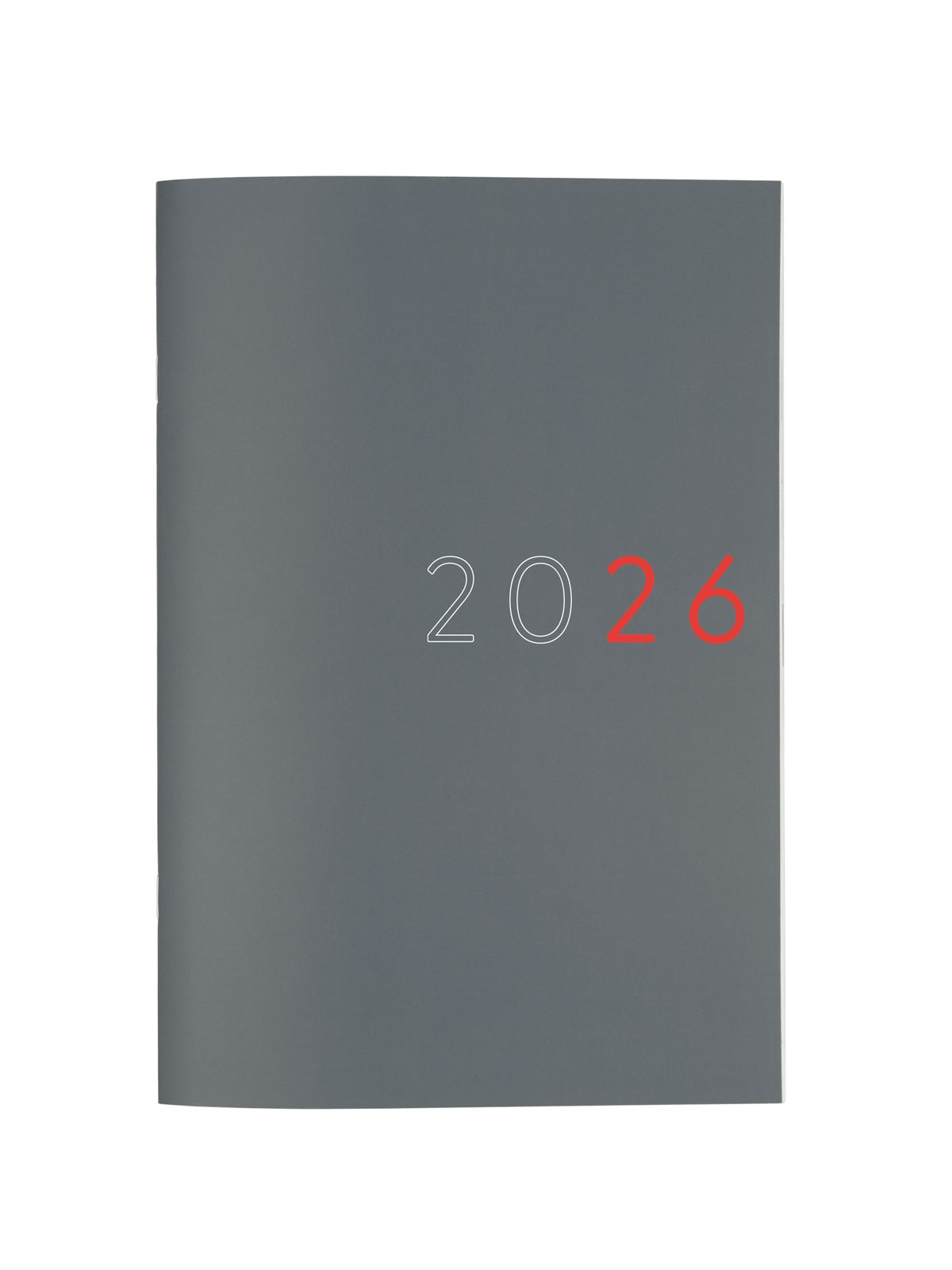 Agenda año 2026 Planificador Y11-165x240 mm Mes Vista Finocam gris internacional multilingüe Gris-1