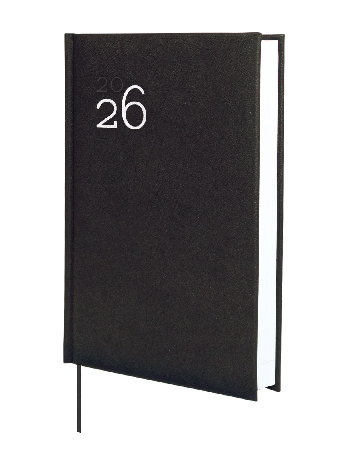 Agenda encuadernada año 2026 Dynamic Milano Y10-140x204 mm 1 Día Página Finocam negro castellano multilingüe Negro-1