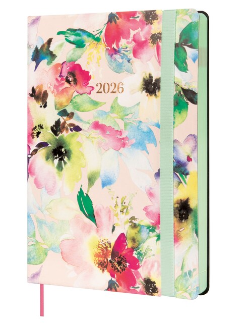 Imagen 0 de Agenda encuadernada año 2026 Flexi Joy FA5-148x210 mm 1 Día Página Bloom Finocam multicolor castellano multilingüe