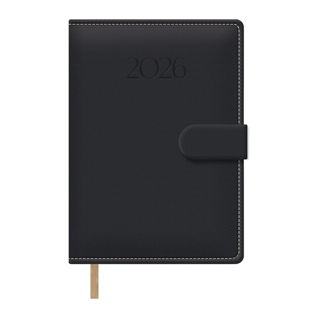 Imagen 0 de Agenda día página 14 x 20cm Sena  negro castellano