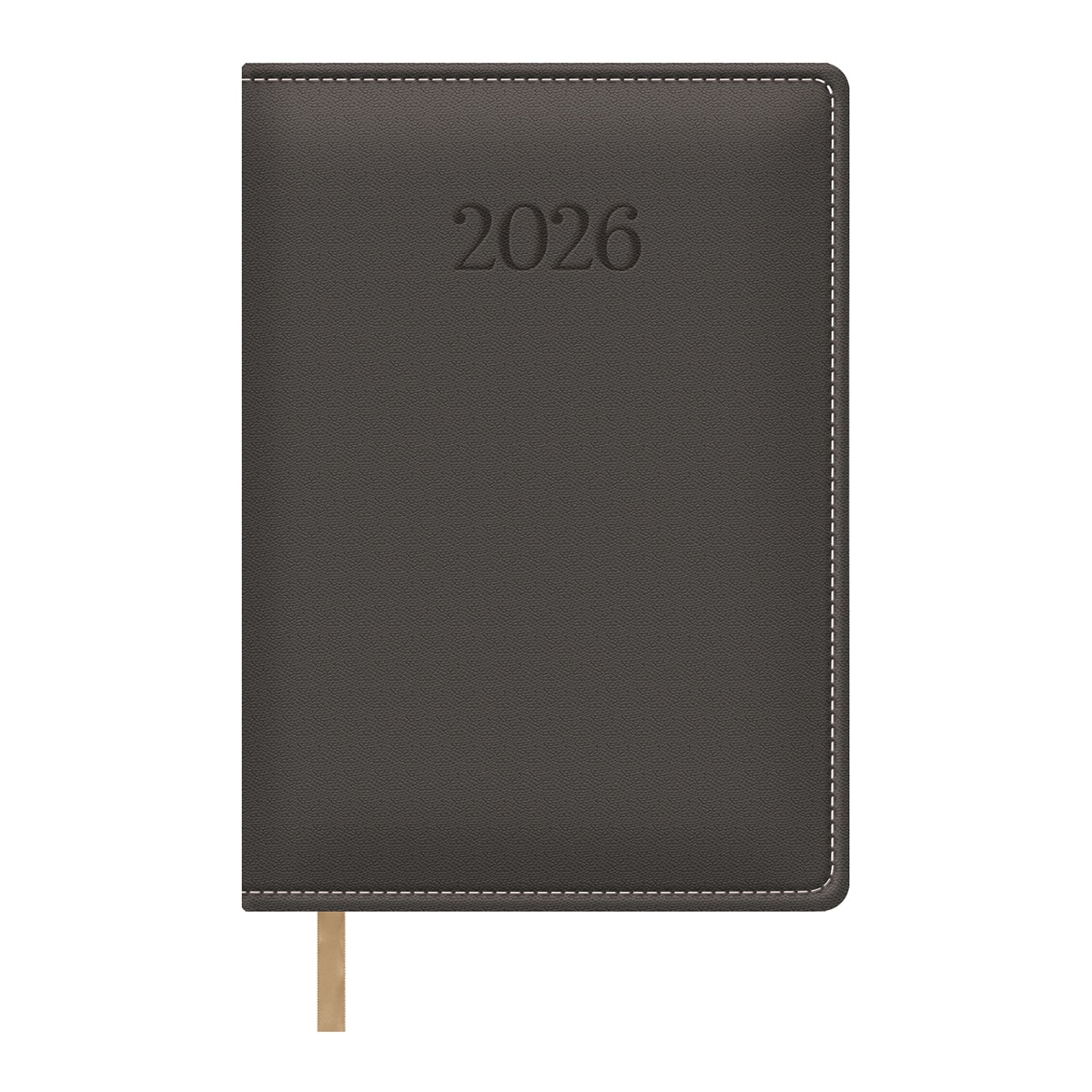 Agenda día página 15 x 21cm Bolonia gris castellano Gris-1
