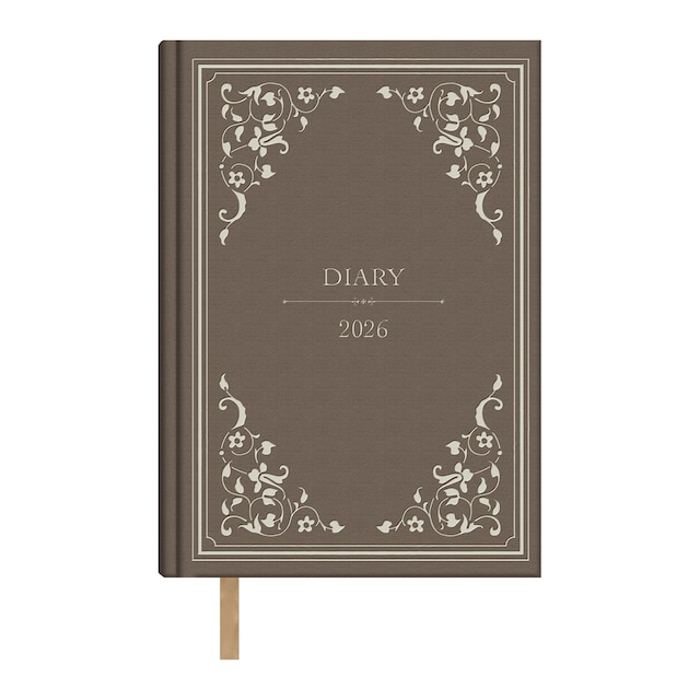 Imagen 0 de Agenda día página 14 x 20 cm. Victorian marrón castellano