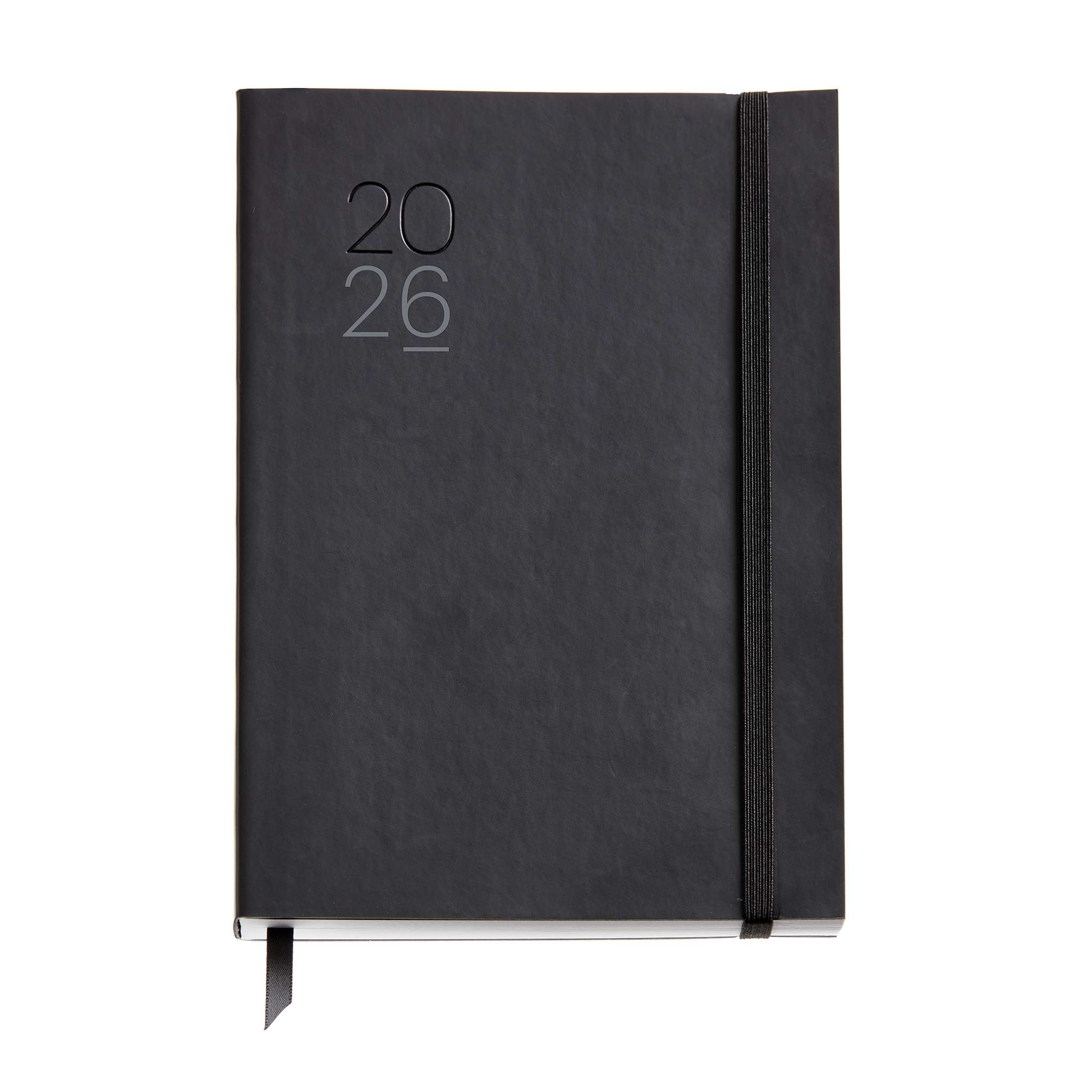 Agenda Plus Semana Vista Vertical Catalán Luxor Flexible Negro 2026 Miquelrius Negro-1