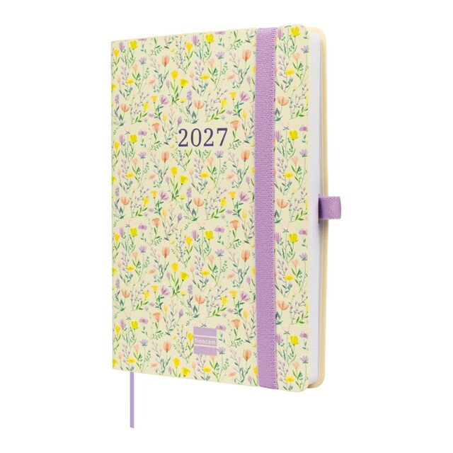 Agenda 16 meses septiembre 2026-diciembre 2027 Capri F4-118x168 mm semana vista horizontal Happy Finocam