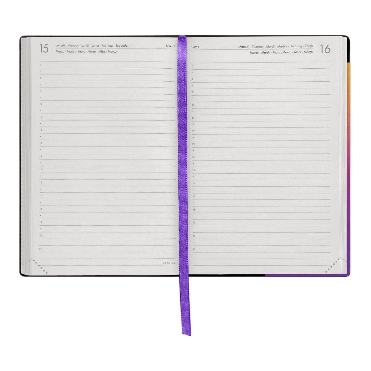 Agenda 1 Dia por Página 16 Meses 26/27 Legami Sunset Vibes Multilingüe Multicolor-3