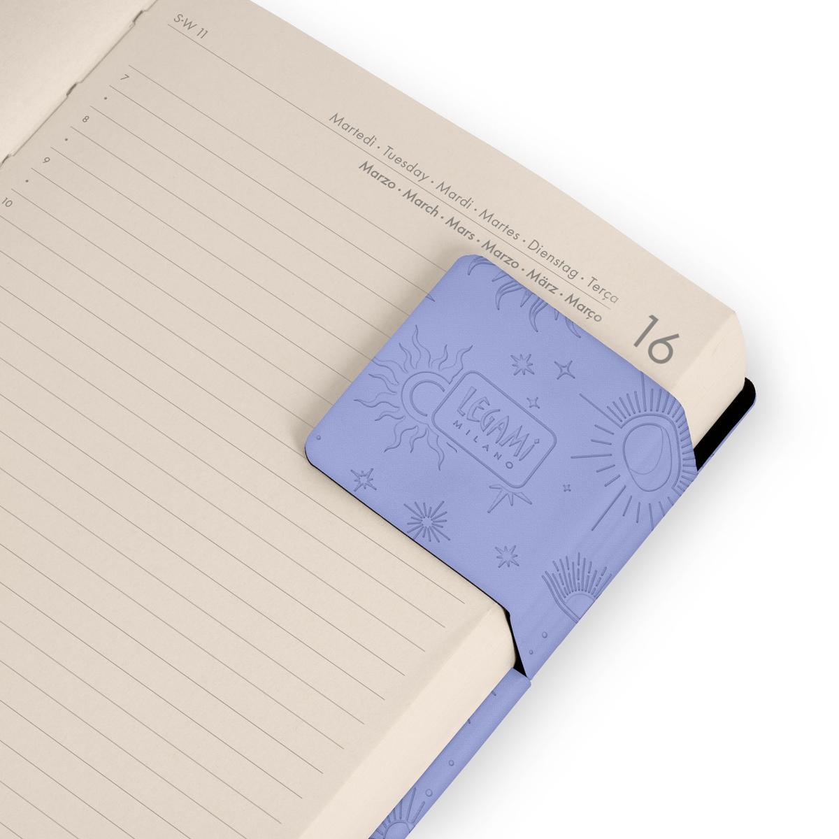 Agenda 1 Dia por Página 16 Meses 26/27 Legami Cosmic Lilac Multilingüe Verde-6