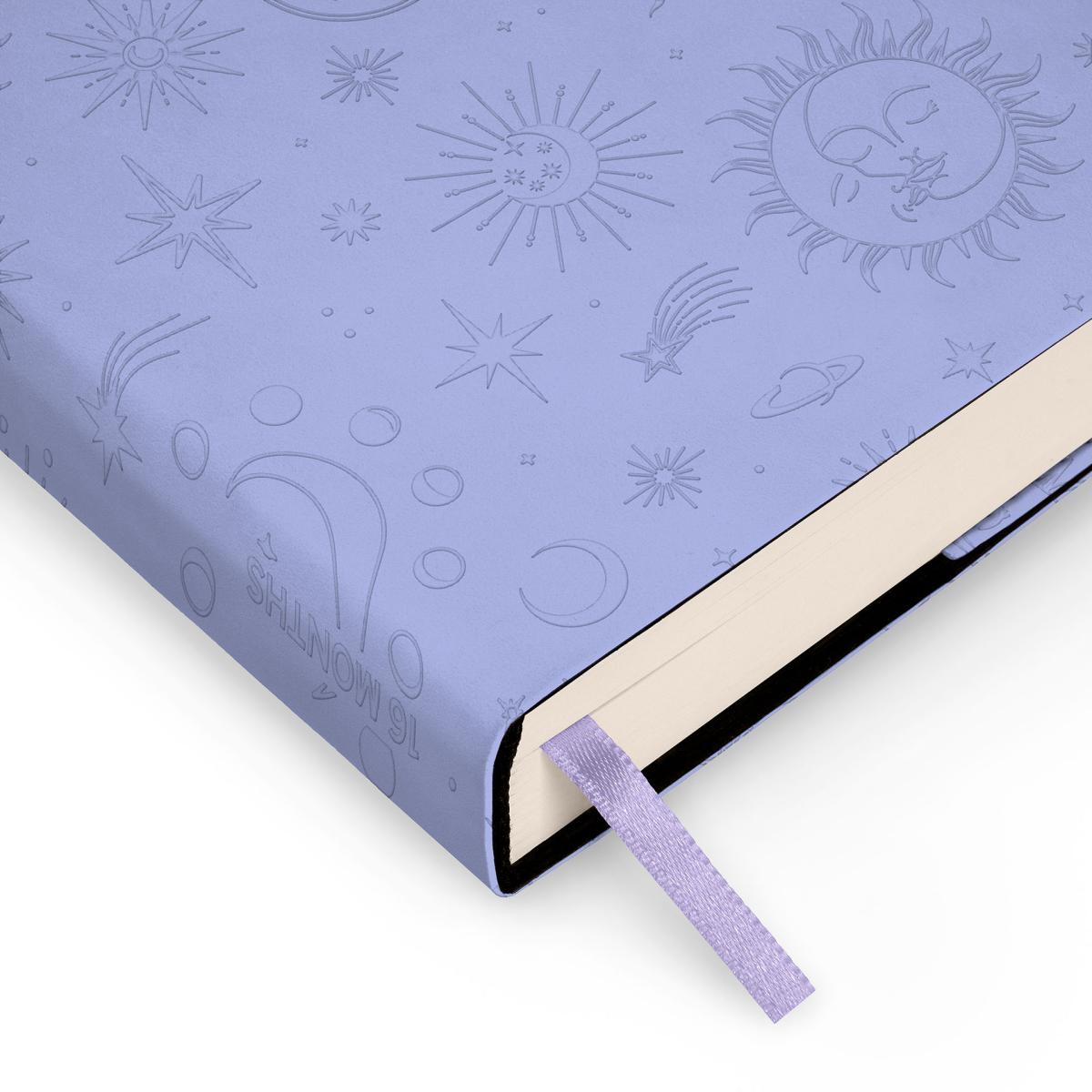 Agenda 1 Dia por Página 16 Meses 26/27 Legami Cosmic Lilac Multilingüe Verde-9