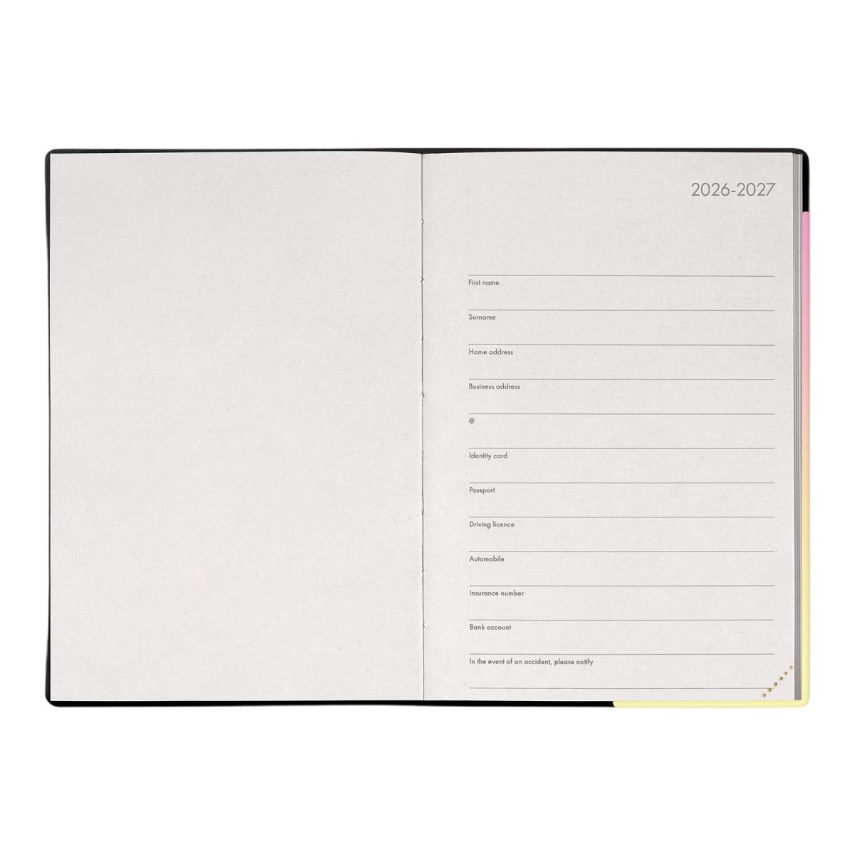 Agenda 1 Dia por Página 16 Meses 26/27 Legami Sunset Lover Multilingüe Verde-2