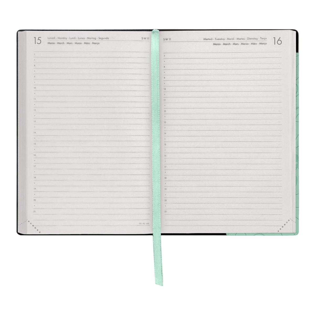 Agenda 1 Dia por Página 16 Meses 26/27 Legami Botanic Garden Multilingüe Verde-3