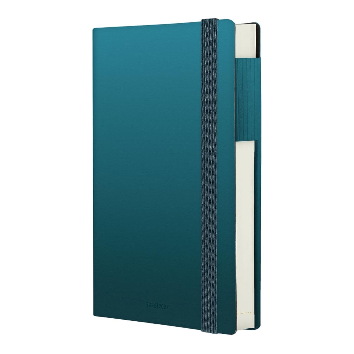 Agenda 1 Dia por Página 16 Meses 26/27 Legami Deep Teal Multilingüe Preto-4
