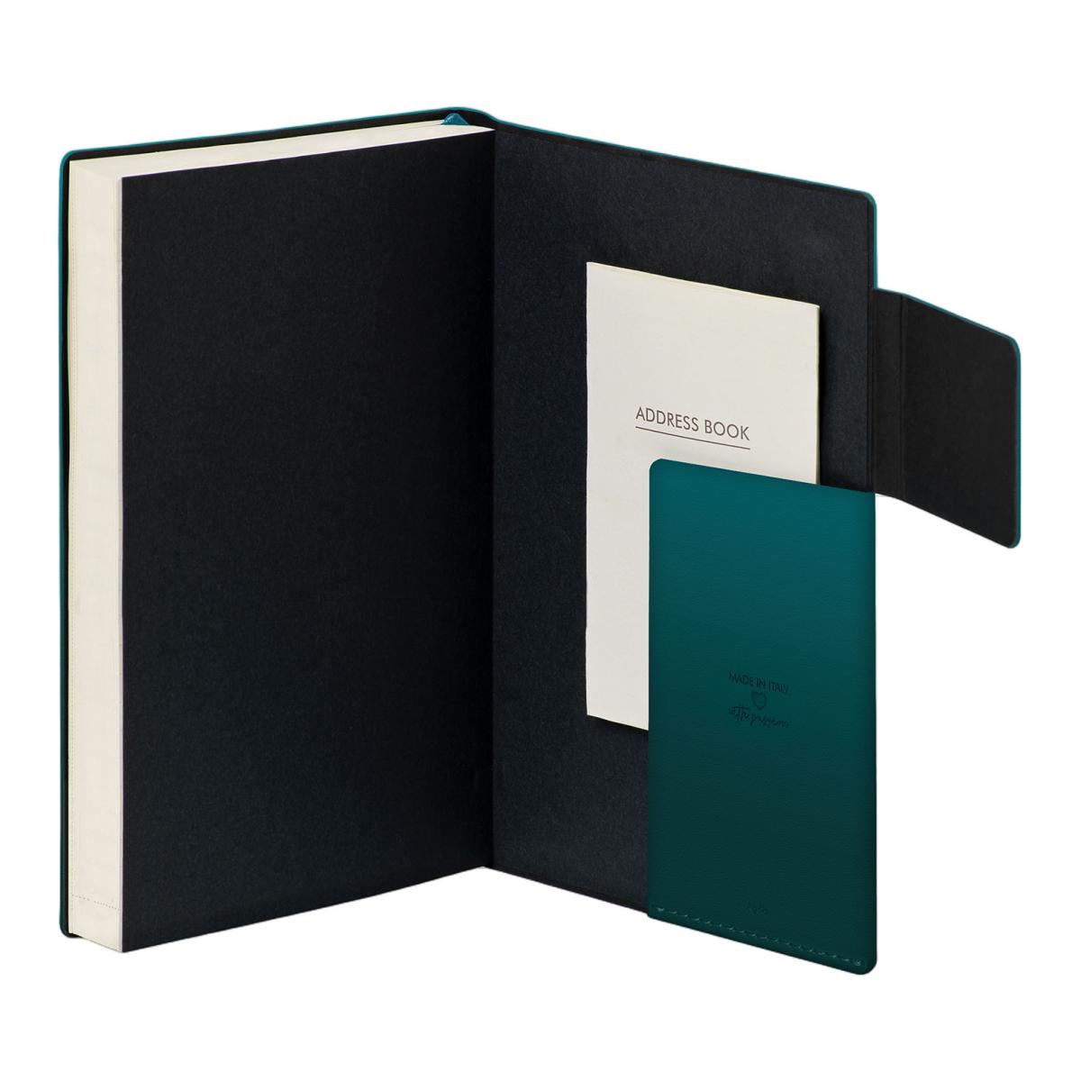 Agenda 1 Dia por Página 16 Meses 26/27 Legami Deep Teal Multilingüe Preto-5