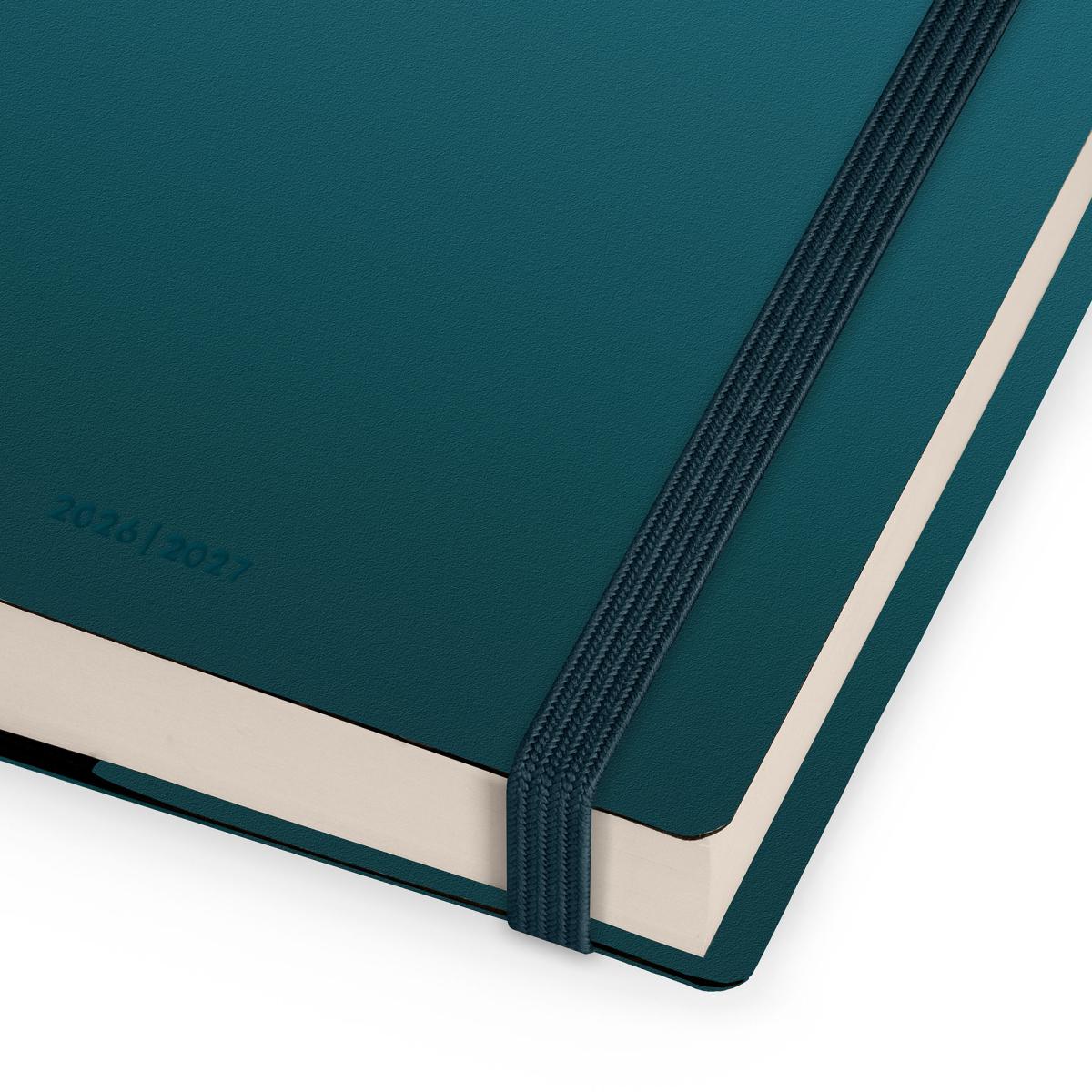 Agenda 1 Dia por Página 16 Meses 26/27 Legami Deep Teal Multilingüe Preto-8