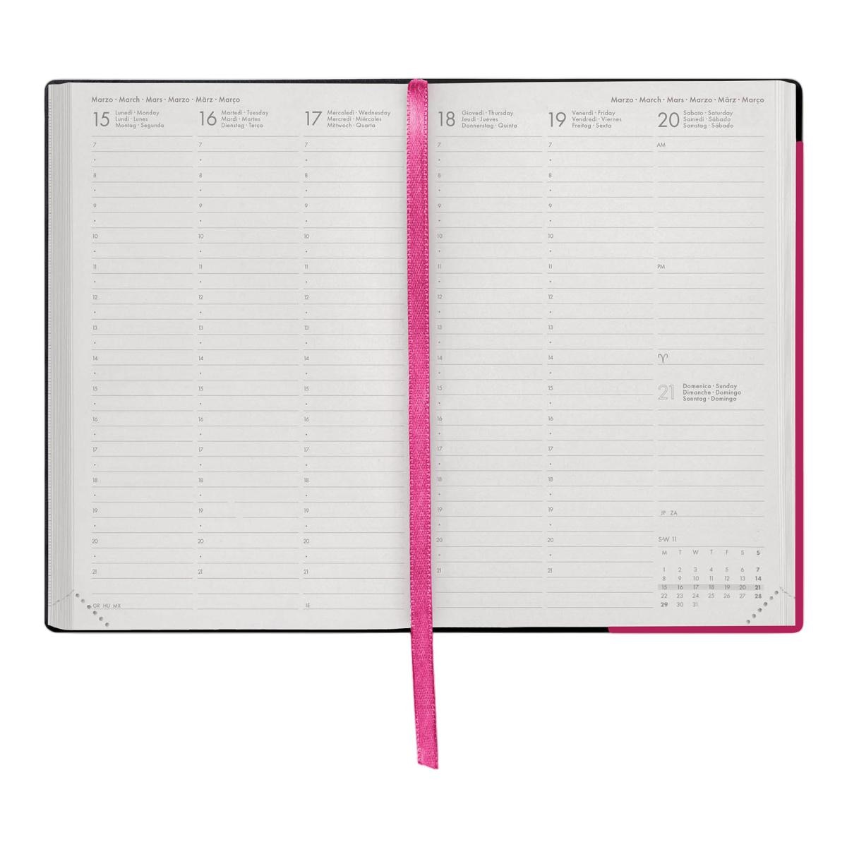 Agenda Semanal Vista 16 Meses 26/27 Medium Legami Rasperry Jam 3