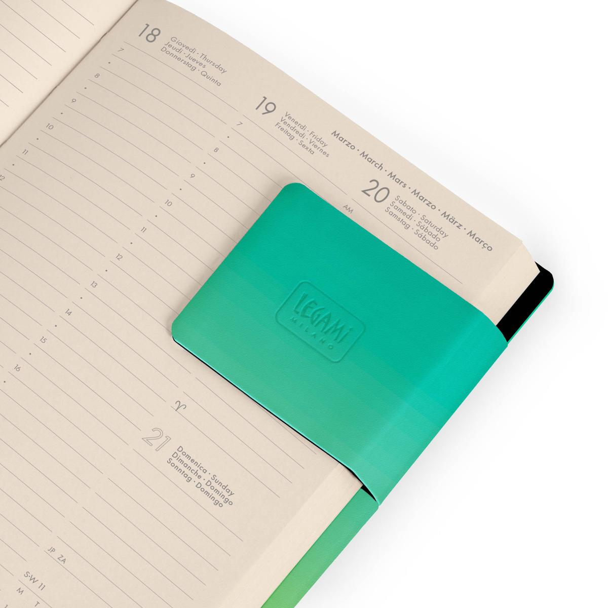 Agenda Semanal Vista 16 Meses 26/27 Medium Legami Shades of Green 6