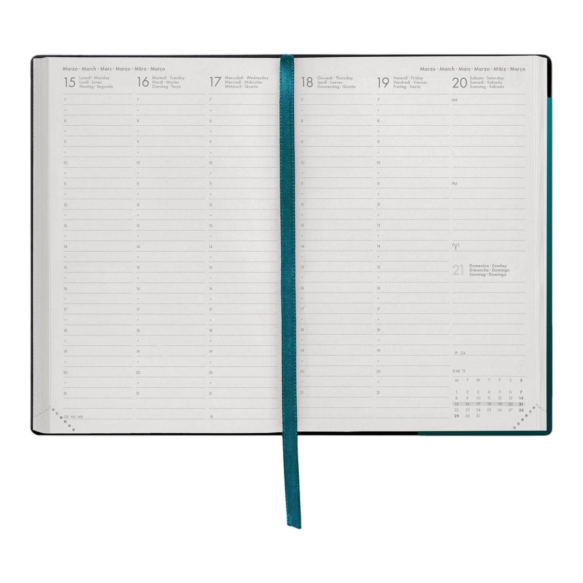 Agenda Semanal Vista 16 Meses 26/27 Medium Legami Deep Teal 3