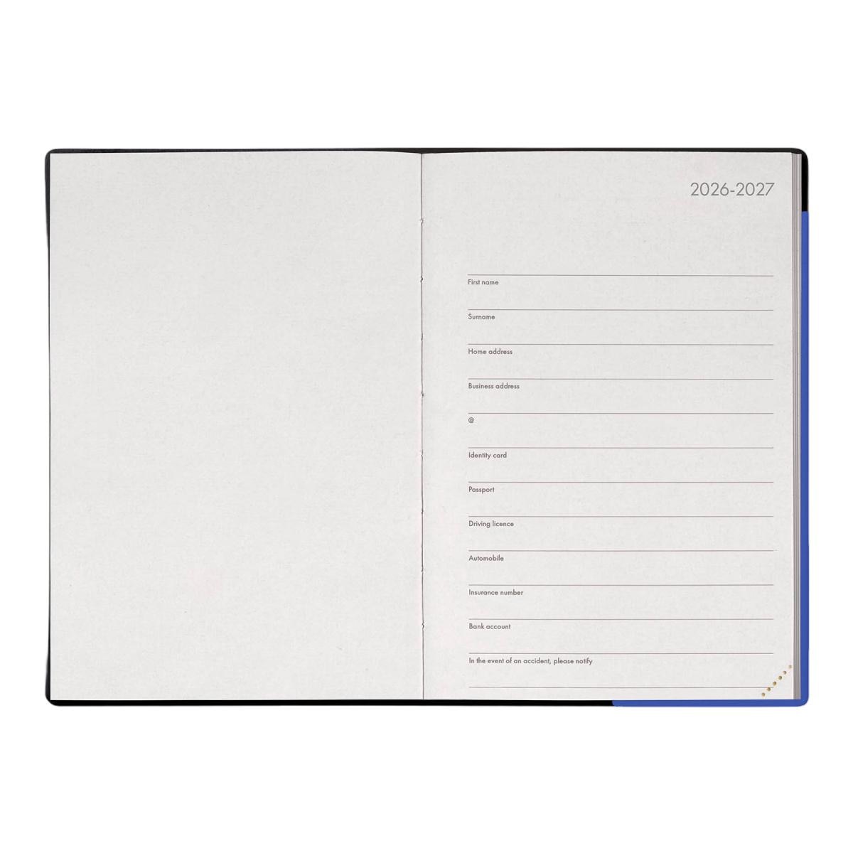 Agenda Semanal Vista 16 Meses 26/27 Medium Legami Electric Blue 2