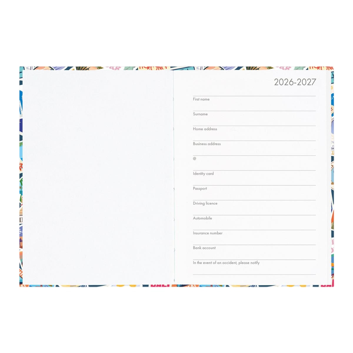Agenda 1 Dia por Página 16 Meses 26/27 Legami Travel Stickers Multilingüe 2