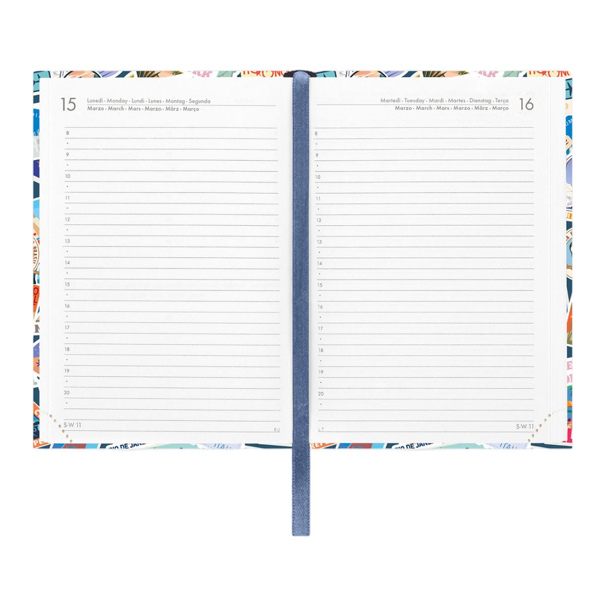 Agenda 1 Dia por Página 16 Meses 26/27 Legami Travel Stickers Multilingüe 3