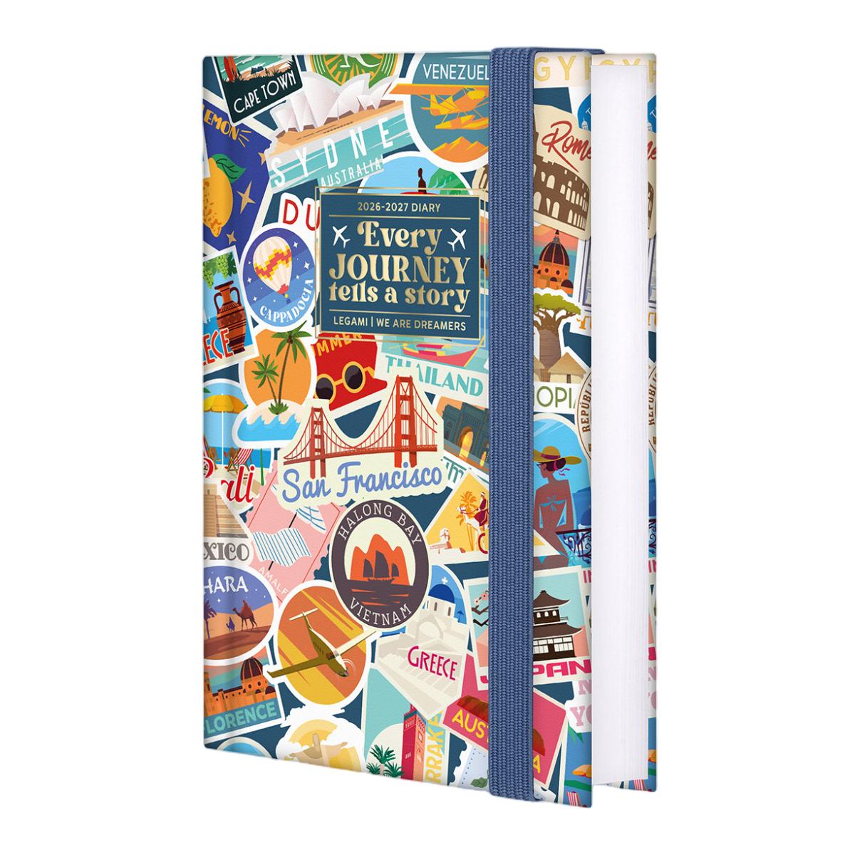 Agenda 1 Dia por Página 16 Meses 26/27 Legami Travel Stickers Multilingüe 4