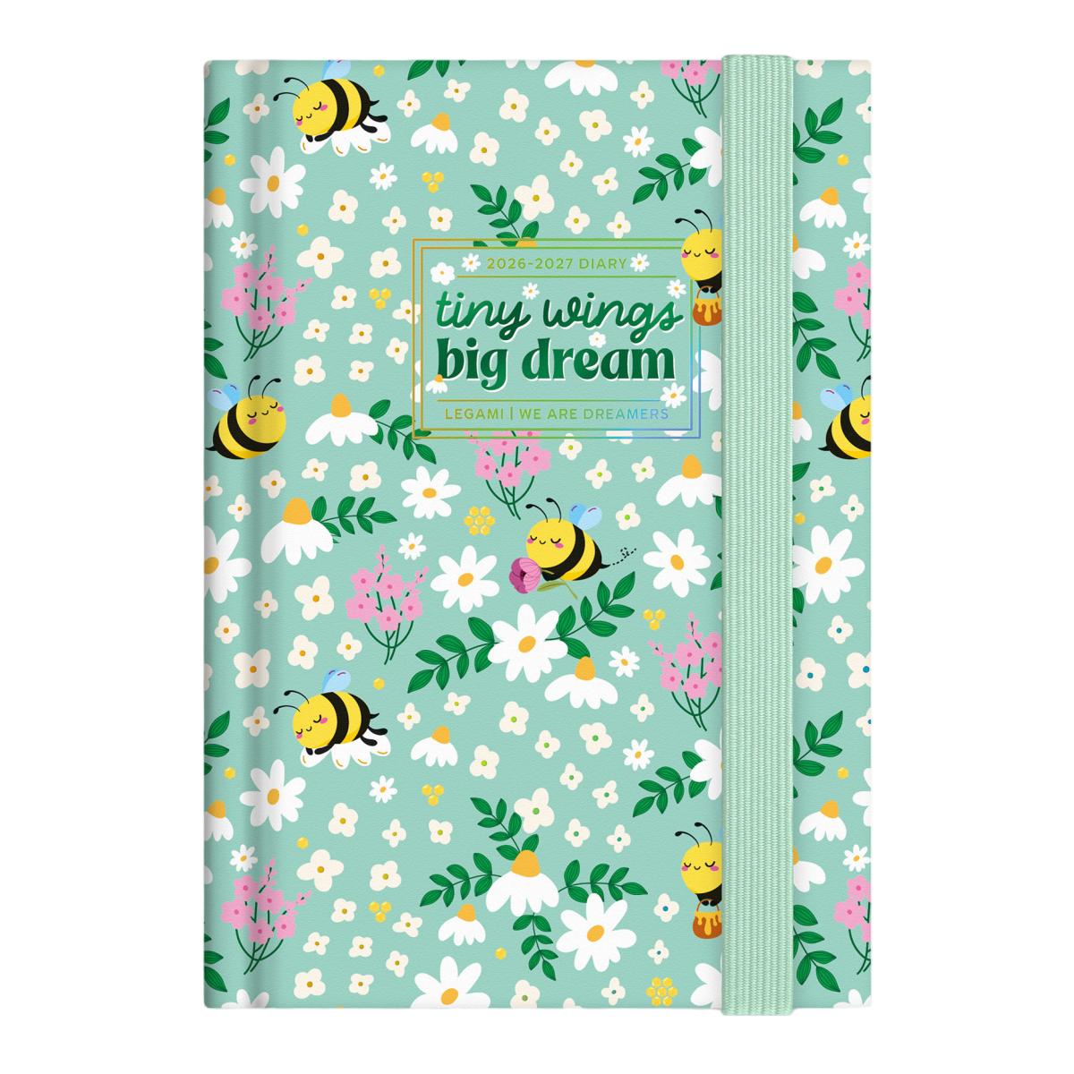 Agenda 1 Dia por Página 16 Meses 26/27 Legami Bee Green Multilingüe 1